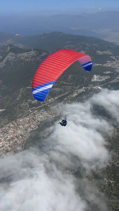 weFLY tandem paraglider in flight