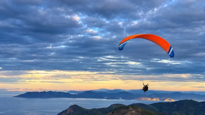 weFLY tandem paraglider in flight