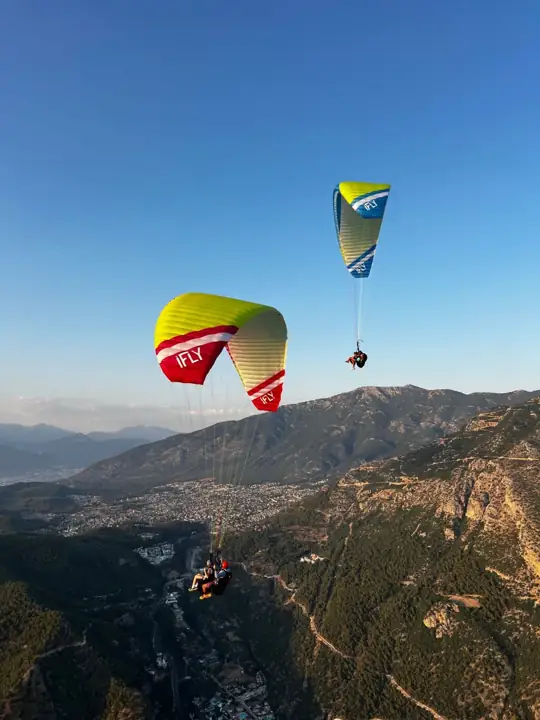 weFLY tandem paraglider in flight