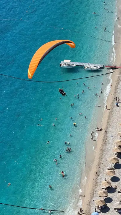 weFLY tandem paraglider in flight